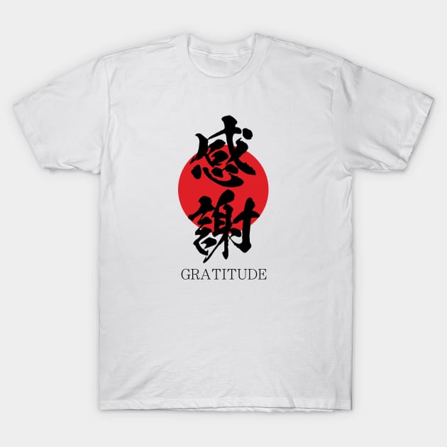 Gratitude in Japanese T-Shirt by kanchan